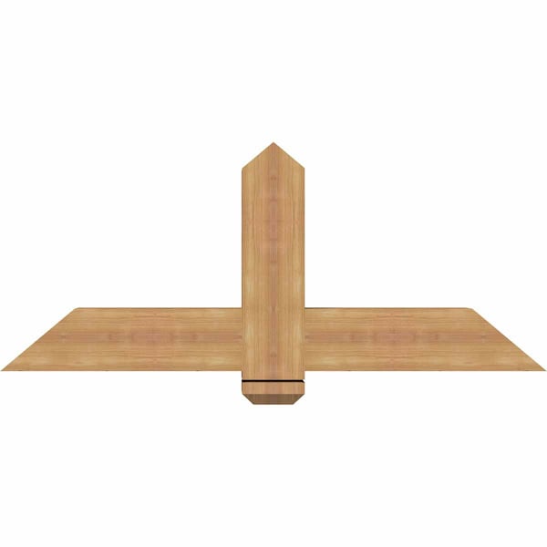 Ekena Millwork Eugene Smooth Timber Gable Bracket, Western Red Cedar, 48"W x 20"H x 5 1/2"D x 5 1/2"F, 10/12 Pitch GBW048X20X0606EUG00SWR - main